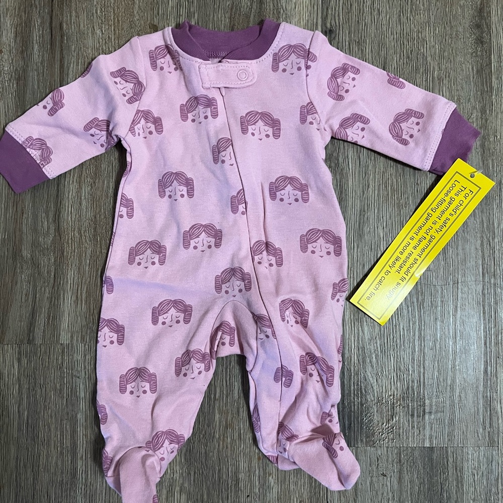 Newborn 100% cotton footed Jammie’s